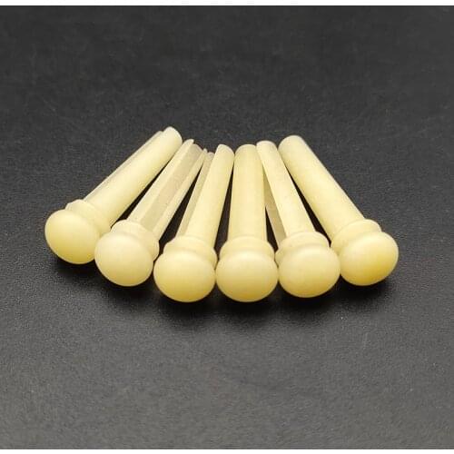 30pcs Original Bone Acoustic Guitar Bridge Pins Real Bone Bridge Pin for Folk Guitar Replacement Guitar Accessories