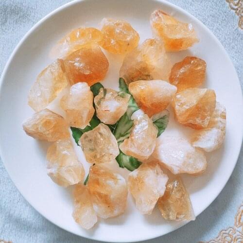 50G 2-4CM Citrine Stones Brazil Yellow Crystals Reiki Healing Natural Mineral Crystals Charm Pendant Natural Stone D3