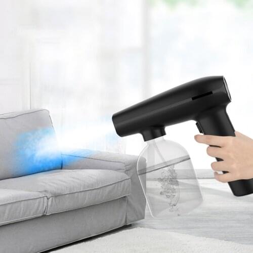 500ML Sanitizer Sprayer Machine Cordless Steam mister Blue Light Atomization Sprayer Gun water bottle with manual handle