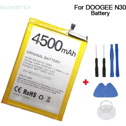New Original Doogee N30​ Cellphone Battery 4500mAh Mobile Phone Replacement Accessory Parts Accumulators For Doogee N30 Phone