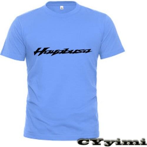For SUZUKI HAYABUSA/GSXR1300 T Shirt Men New LOGO T-shirt 100% Cotton Summer Short Sleeve Round Neck Tees Male