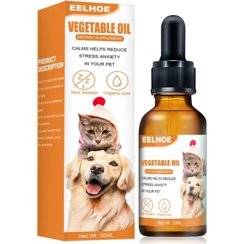 30ML Catfit Natural Hemp Essential Oil Pet Anxiety Relief Pain Relief Oil Pet Hair Care Oil Improve Immunity For Dogs And Cat