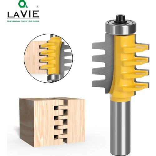 LA VIE 12mm 1/2" 1/4" Shank Finger Joint Glue Router Bit Milling Cutter Mortaise Tenon knife Cone Woodwork Cutters Tools 01022