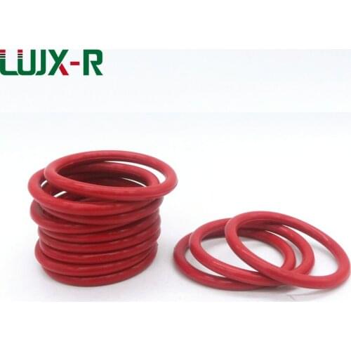 LUJX-R O Ring Seal 5mm Red Silicone Gasket Sealing VMQ O-Ring Washer OD 55/60/62/70/80/85/90/100mm O Type Ring Seal Oil Proof