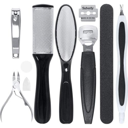 Double-sided frosting foot rubbing board grind stone peeling foot pedicure foot sole scraping heel calluses horny foot tool 3PCS