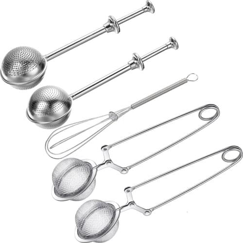 Shaker Duster Sets,Handle Shaker Duster Ball Tea Strainer with Handle Mini Whisk for Meringue Powder Sugar Flour Spices