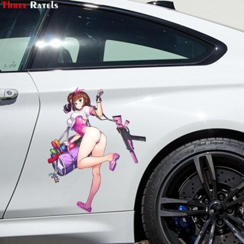 Three Ratels F29 Sexy Girl Car Body Sticker Pvc Figure Decal Last origin for Laptop Guitar