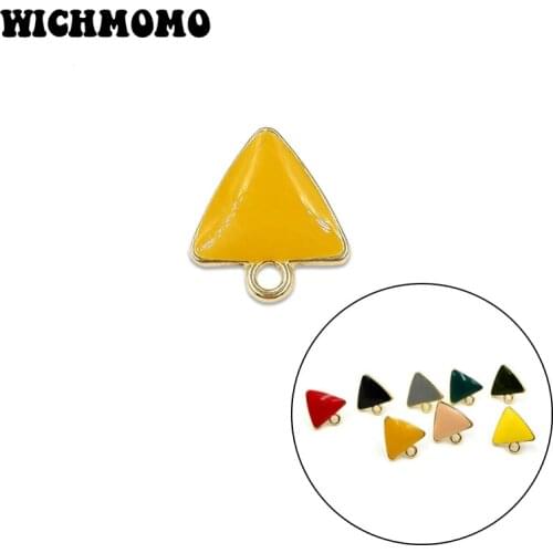 New 15mm 6pieces High Quality Zinc Alloy Drip Oil Earring Base Connectors for DIY Earring Making Jewelry Accessories