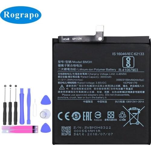 New 3.85V 3100mAh Replacement Battery For Xiaomi BM3H Mobile Phone Original Batteries
