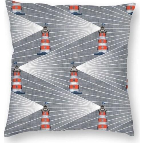 Ocean Nautical Lighthouse Cushion Cover 45x45cm Home Decorative 3D Printing Sailing Sailor Throw Pillow Case for Car Two Side