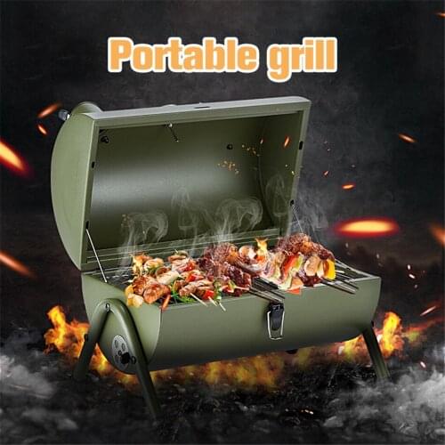 Portable Outdoor Barbecue Home Indoor Charcoal Barbecue Camping Hiking Wild Kebab Thickened Carbon Grill Barbecue Tool