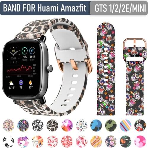 20/22mm Soft Silicone Wrist Strap for Huami Amazfit GTS Watch Watchband for Amazfit GTS 2/2e/mini Watch Band Bracelet Belt Loop
