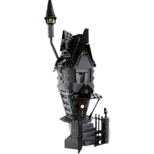 Spot Movie Series Architecture Fighter Black Horror Haunted House Model Building Blocks Bricks Kids Toys Christmas Gifts