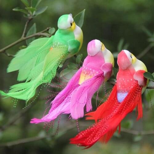 Cute Artificial Bird Foam Feather Colorful Mini Tit Craft Birds DIY Artificial Sparrow Emulation Decoration Bird Model
