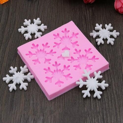 Snowflake Household Baking Appliances Decoration Silicone Mold DIY Fondant Cake Chocolate Handmade Candle Soap