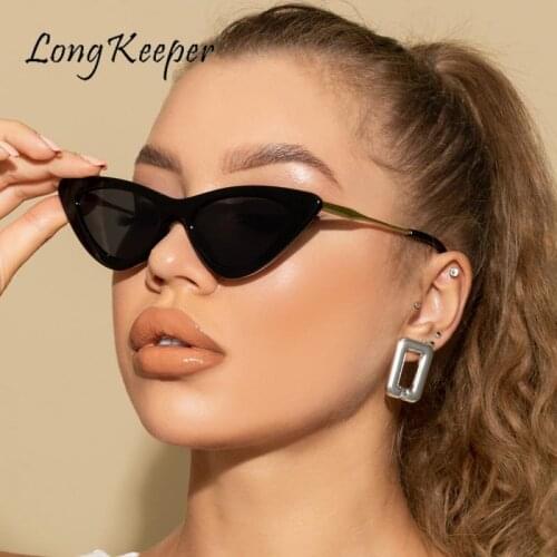 Triangle Vintage Sunglasses Women Luxury Brand Small Frame Retro Cat Eye Sunglasses Sexy Punk Cateye Oculos De Sol Feminino
