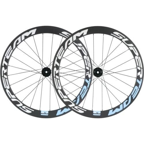 SuperTeam Carbon Clincher Disc Brake Wheel 700c Road Wheelset 23mm Depth Matte