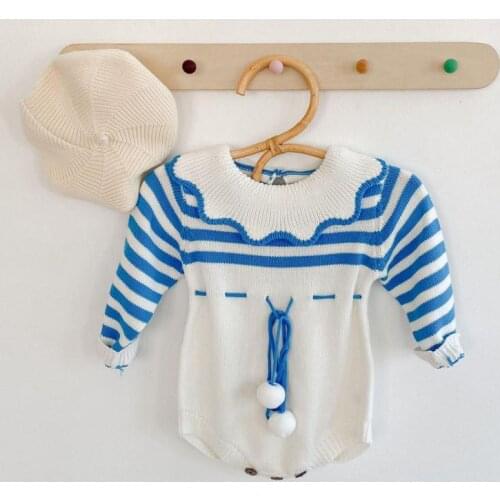 Warm Outfits Baby Girl Clothes 6M-3T Newborn Baby Girl Clothing Bodysuit Wool Knitting Tops Long Sleeve Jumpsuit