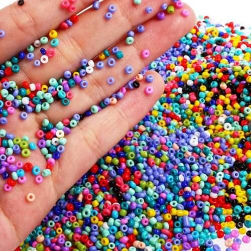2mm Mixed Color Pearlize Acrylic Beads Pearl Jewelry Making Hole 24 colors for Children Kids Attention training Bracelets make