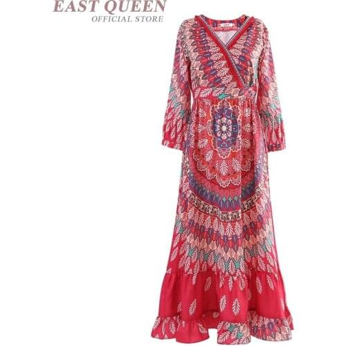 Women Boho chic mexican hippie ethnic style dress clothing bohemian holiday beach fashion female sexy dresses AA3394