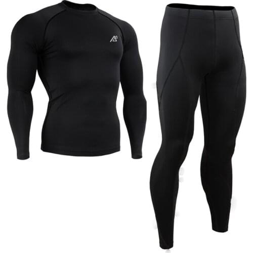 Winter Men Fleece Compression Shirts Long Sleeve Cycling Base Layer Under Skin Tights Clothing Gym Training/Outdoor Sport