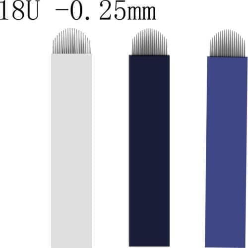 0.25mm 18U Microblading Blade FLEXIBLE Eyebrow Tattoo Machine Disposable Needle Pin Permanent Makeup Tool