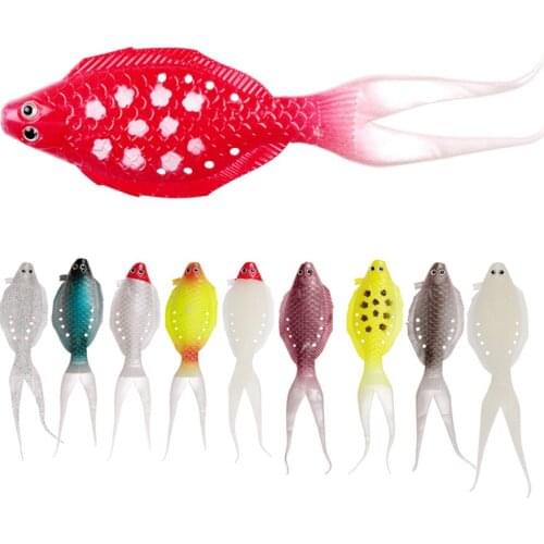 1pcs soft bait Worm Shear tail Wobbler Fishing Lure 115mm/7.5g 3D eyes Aritificial Silicone Swimbait Fishing Bait Carp Bass Lure