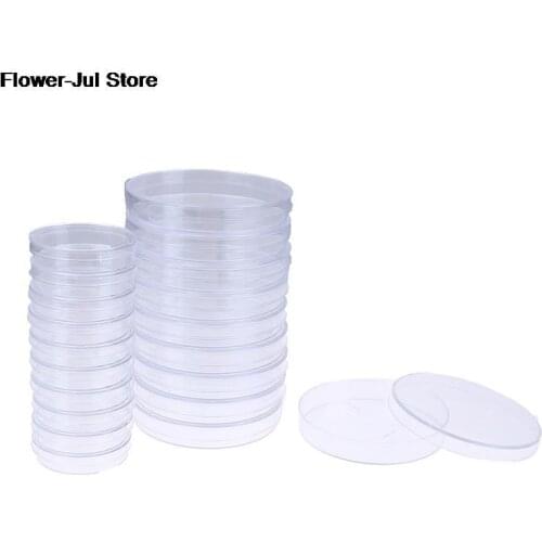10Pcs 100mm Practical Sterile Petri Dishes with Lids for Lab Plate Bacterial Yeast Lab Supplies