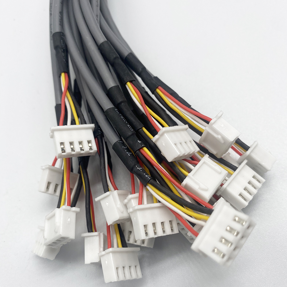 10pcs Shielded wire 2547 double-headed XH2.54 4P (3C+1) wire length 30cm ground wire DIY electronic wire