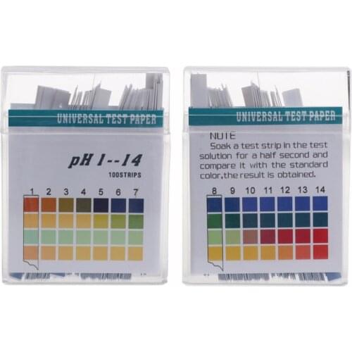 100 Strips 1-14 PH Alkaline Acid Indicator Paper Water Saliva Litmus Testing Kit # 1A60138
