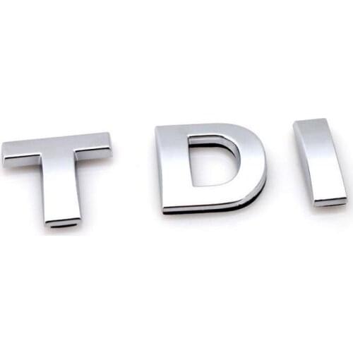 100pcs/lot ABS Sticker TDI Logo Emblem Badge Sticker