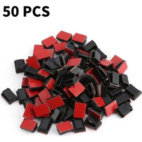 100pcs Car Desk Wall USB Wire Cable Line Fastener Clip Clips Holders Organizer Retainer Clamp Clamps Tie Lines Fixed