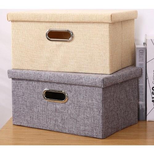 2PCS High Capacity Folding Storage Box With Lid Waterproof Clothing Toys Documents Organizer for Bedroom Wardrobe Bathroom Desk