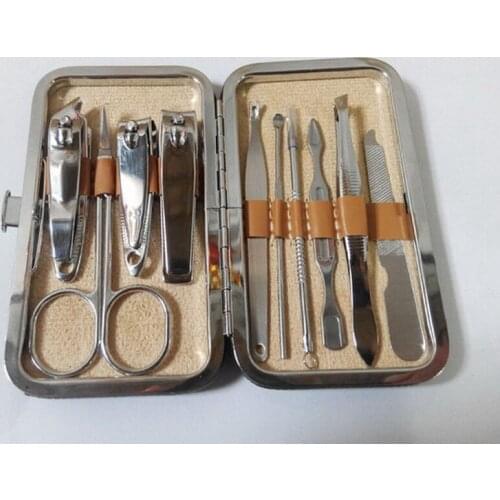 200set 10Pcs/set Nail Art Manicure Tools Set Nails Clipper Scissors Tweezer Knife Manicure Manicure Portable Tools by DHL