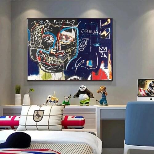 Busquet Abstract Street Graffiti Lovers Hand Canvas Painting Wall Art Poster and Print Living Room Decorative Wall Painting