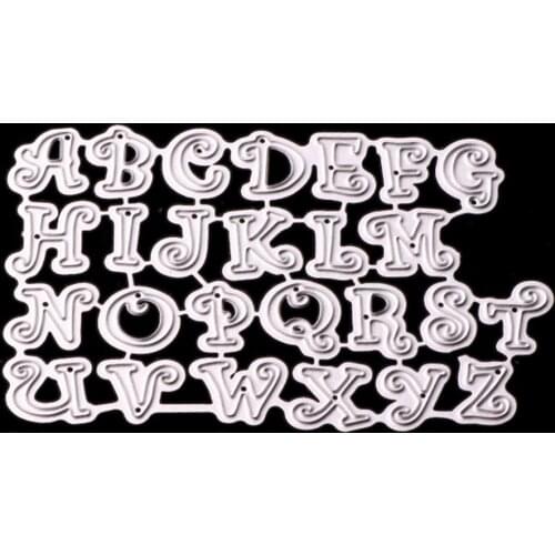 A To Z Alphabet Halloween Metal Cutting Dies Stencil Scrapbooking Paper Card Embossing Craft Premium Carbon Steel High Hardness