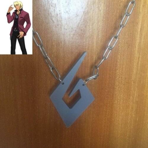 Anime Ace Attorney Klavier Gavin Necklace Acrylic Cosplay Prop Handmade Cool