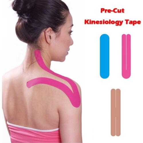 10PCS Pre-Cut Kinesiology Tape with X/Y/I Sports Tapes Elastic Bandage Knee Elbow Neck Waist Protector Reduce Pain Physiotherapy