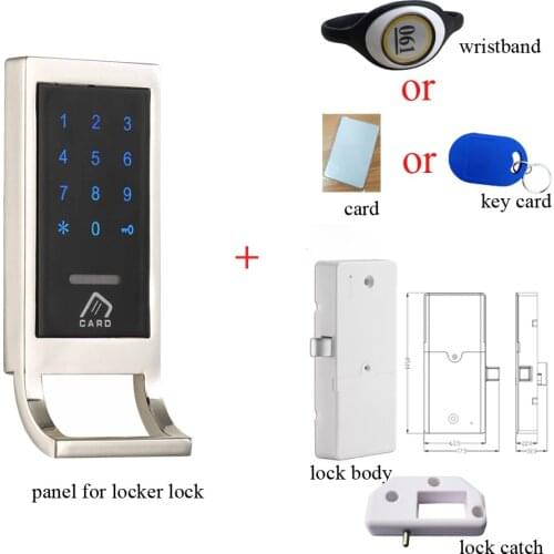 Free Shipping Safety Electronic Cabinet Lock Keyless RFID 125khz Digital Touch Keypad Password Cabinet Lock For Private Locker