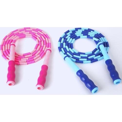 Kids Children Jump Skipping Rope PVC Bamboo Beginner Hard/Soft Beaded Basic Tangle Free Segmented Fitness Exerceise Tool
