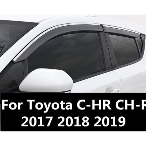 For Toyota C-HR CH-R 2017 2018 2019 clear Rain gear Car window Covering the Rain eyebrow Covering the Rain board modification