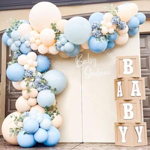 Balloons Garland Arch KIT Globos Baby Shower Macaron Blue Retro Skin DIY Birthday Party Wedding Anniversary Decoration Backdrop