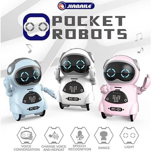 939A Pocket RC Robot Talking Interactive Dialogue Voice Recognition Record Singing Dancing Telling Story Mini RC Robot Toys Gift