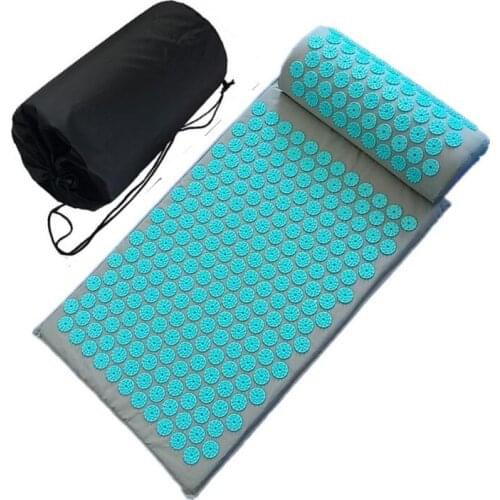 Spike Acupuncture Massage Yoga Mat Cushiont/Pillow Massager (appro.67*42cm)Acupressure Cushion Stress Relieve Back Body Pain Mat