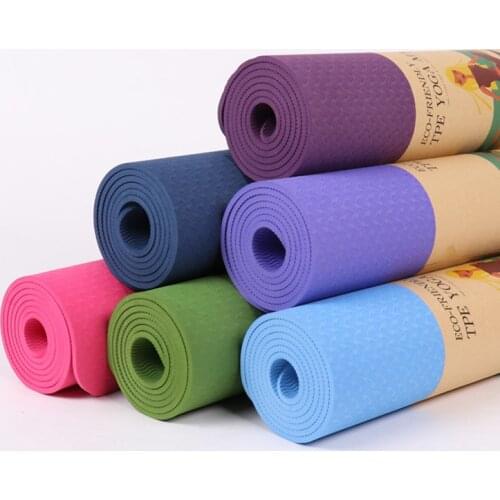 Yoga TPE Mat 6mm For Beginner Non-Slip Mat Yoga Sports Exercise Pad For Home Fitness Gymnastics Pilates Mats