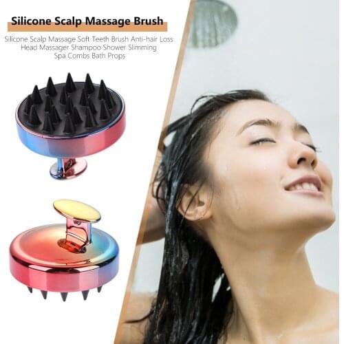 Skin Relaxing Hand Massage Tool Silicone Massage Brush Durable Scalp Comb Shower Bathroom Decompression Supply