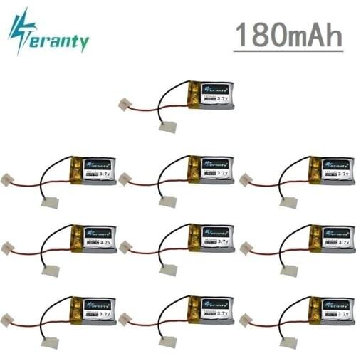 3.7V 180mAh Lipo battery for Syma S105 S107 S107G S109 S107 M3 RC Quadcopter Spare Parts 3.7V Rechargeable Battery 701723 10pcs