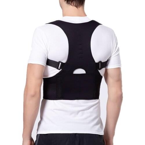 Magnetic Posture Corrector Adjustable Shoulder Back Support Belt Neoprene Corset Brace Lumbar Strap for Men Women S-4XL