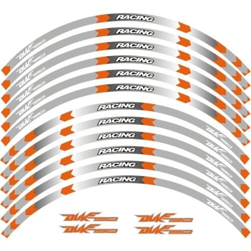 New high quality 12 Pcs Fit Motorcycle Wheel Sticker stripe Reflective Rim For KTM DUKE 790