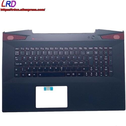 New Original Shell C Cover Upper Case Palmrest with NDC Nordic Backlit Keyboard for Lenovo Y70-70 Touch Laptop 5CB0G59778